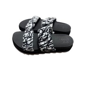 Sorel Women's Black &‎ White Two Band Slide Sandals - Size 9
